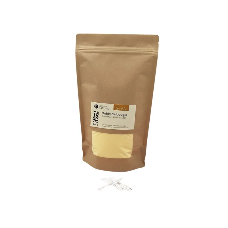 Cire sable pour bougie perlée jaune
