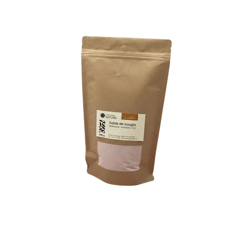 Cire sable pour bougie perlée rose poudré