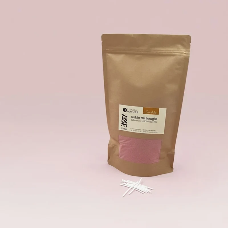 Cire sable pour bougie perlée rouge