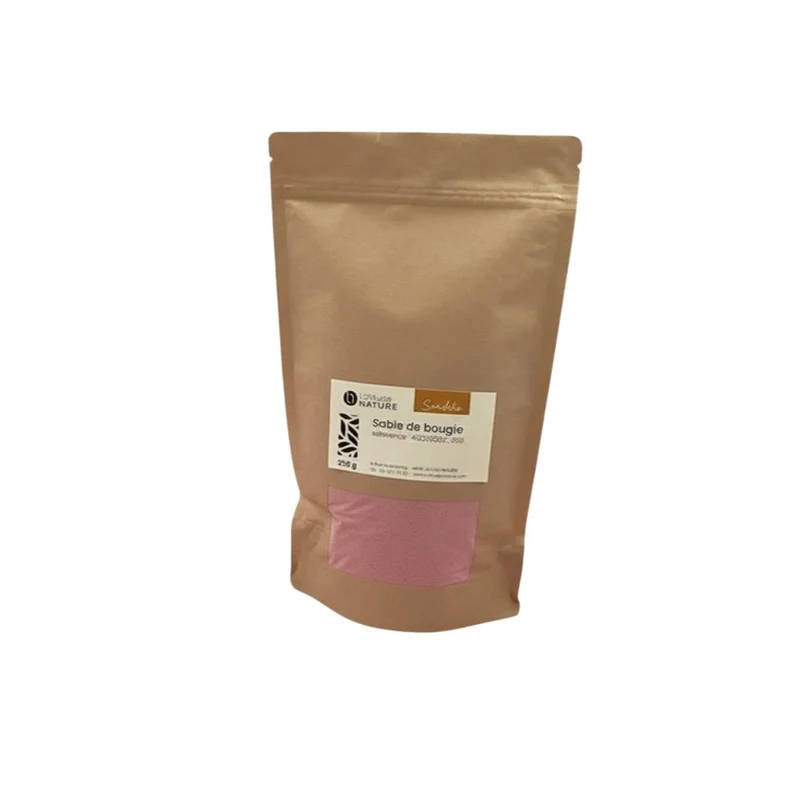 Cire sable pour bougie perlée rouge