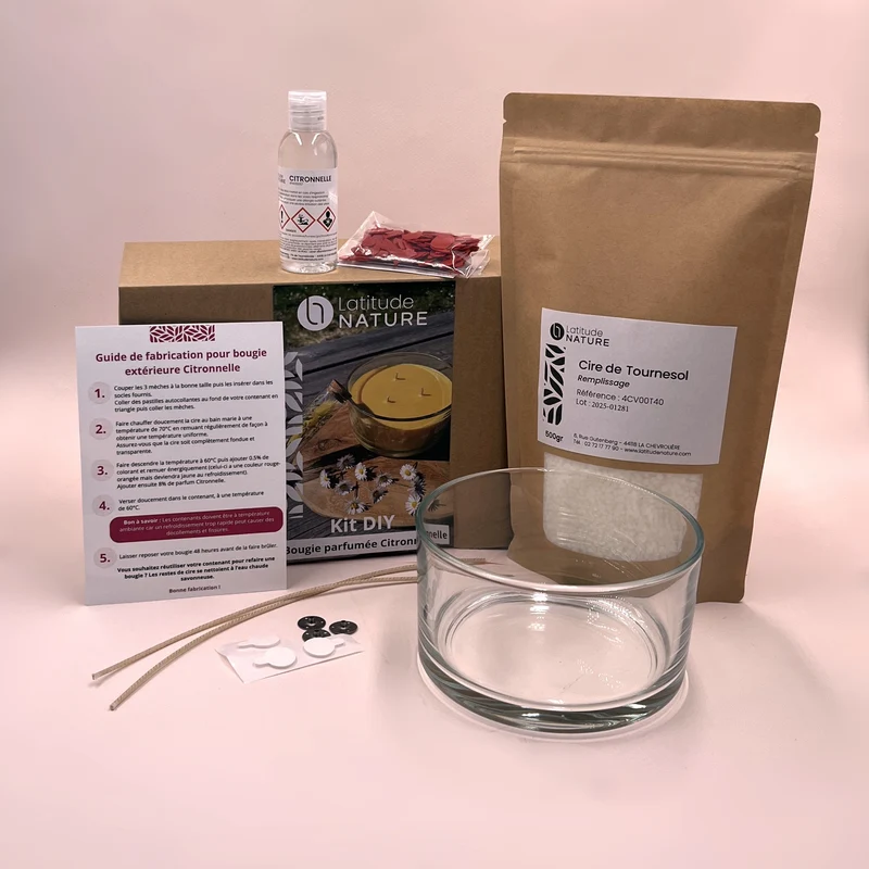 Kit DIY de fabrication de bougie Citronnelle