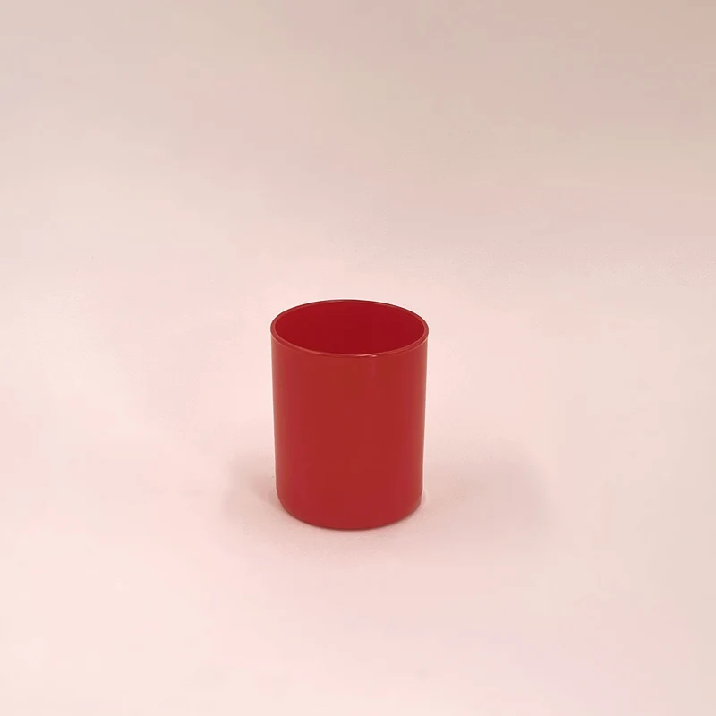 Verre rouge corail 300 ml / bougie 220 g
