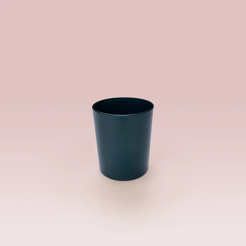 Verre bleu vert 400 ml / bougie 250 g