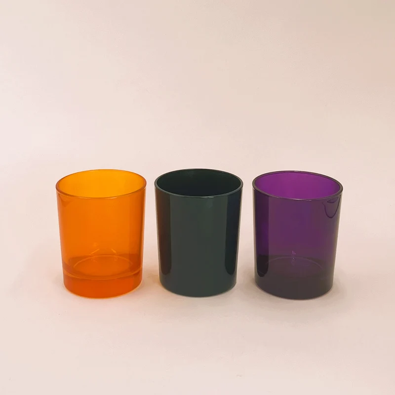 Verre bleu vert 400 ml / bougie 250 g