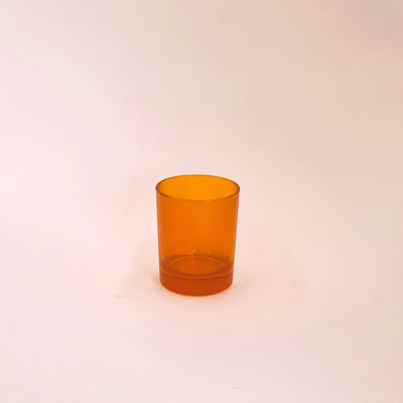 Verre orange transparent 400 ml / bougie 250 g