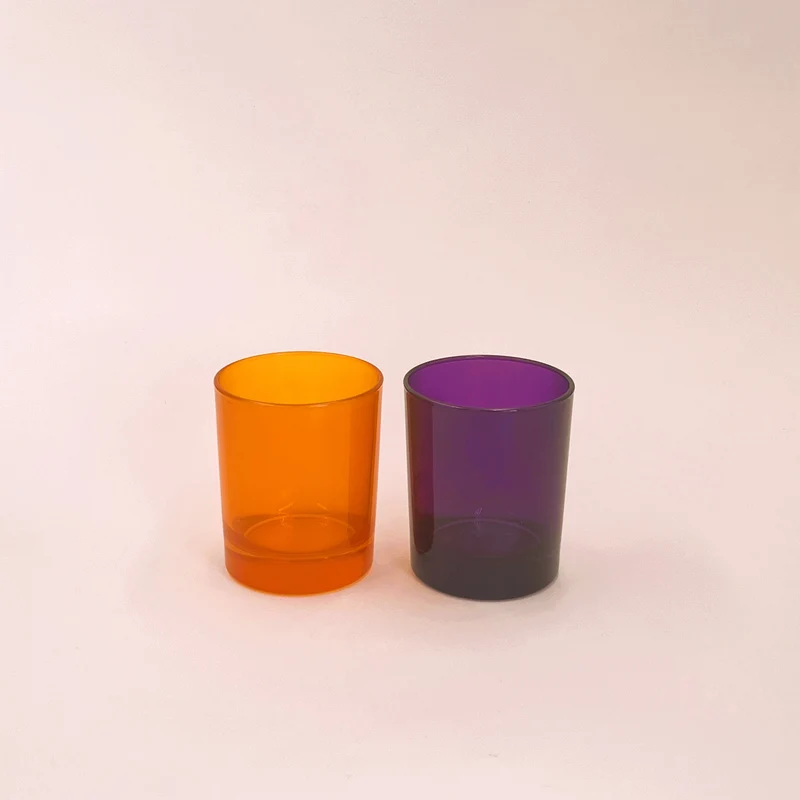 Verre orange transparent 400 ml / bougie 250 g