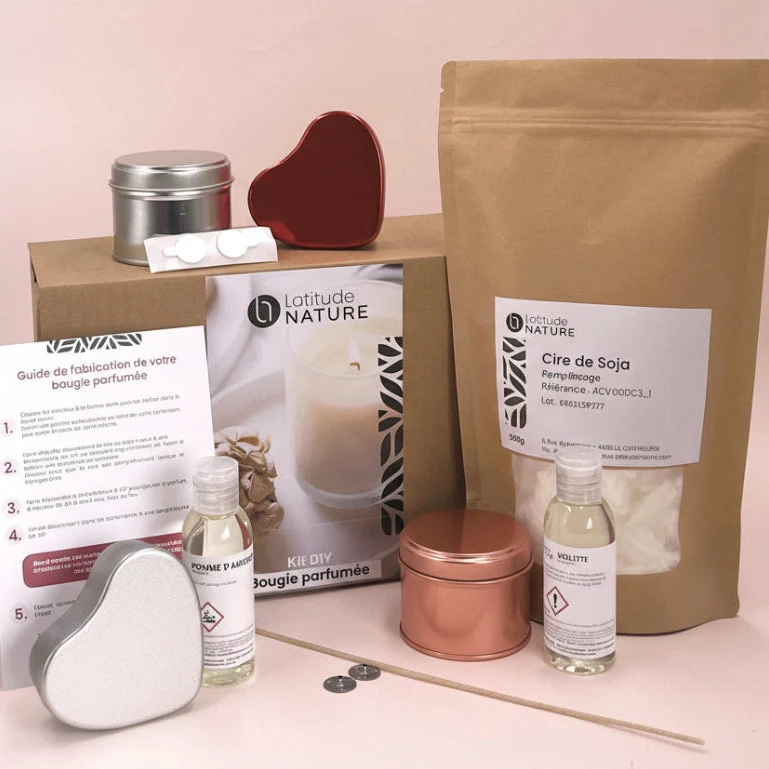 Kit DIY de fabrication de bougie parfumée Cœur