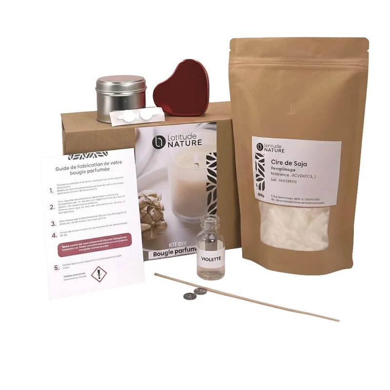 Kit DIY de fabrication de bougie parfumée Cœur