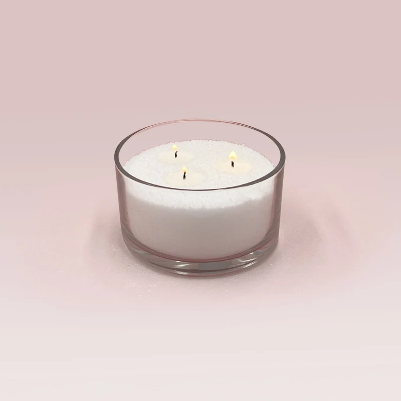 Cire sable pour bougie perlée blanc
