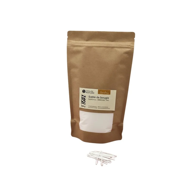 Cire sable pour bougie perlée blanc