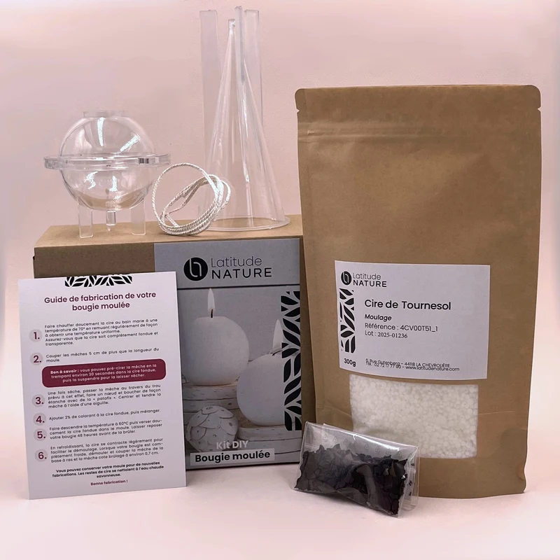 Kit DIY de fabrication de bougie moulée - Colorant solide