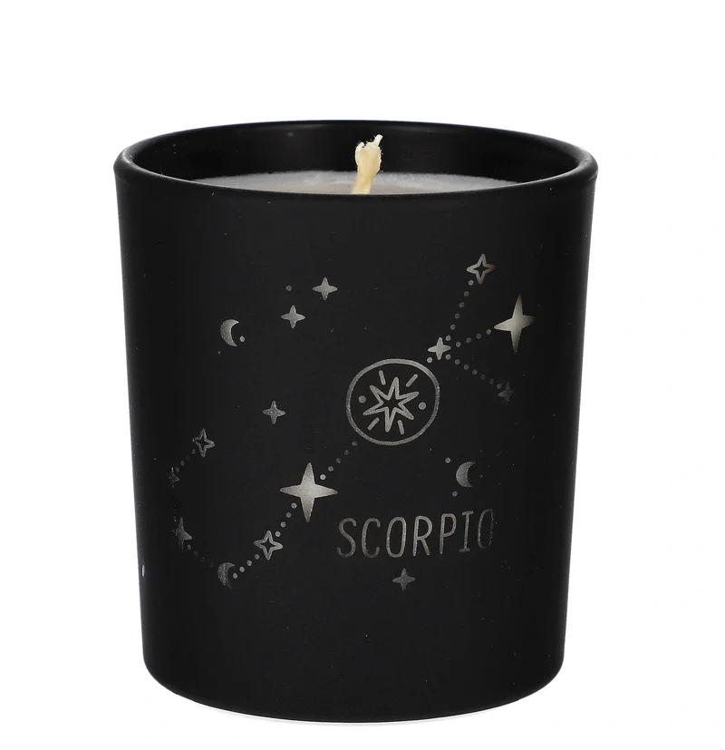 Scorpio Zodiac Schwarz Duftkerze