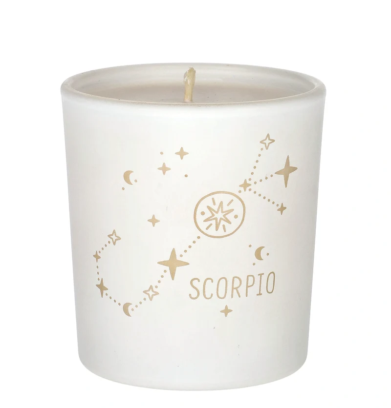 Scorpio Zodiac Weiß Duftkerze