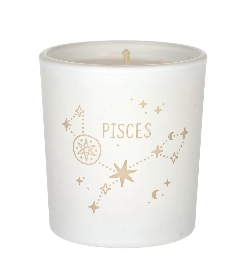 Pisces Zodiac Weiß Duftkerze
