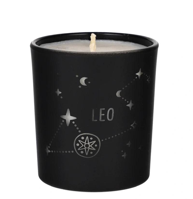 Leo Zodiac Schwarz Duftkerze