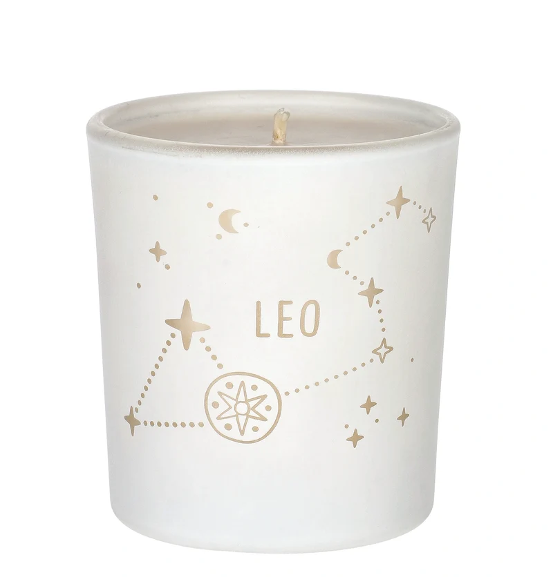 Leo Zodiac Weiß Duftkerze