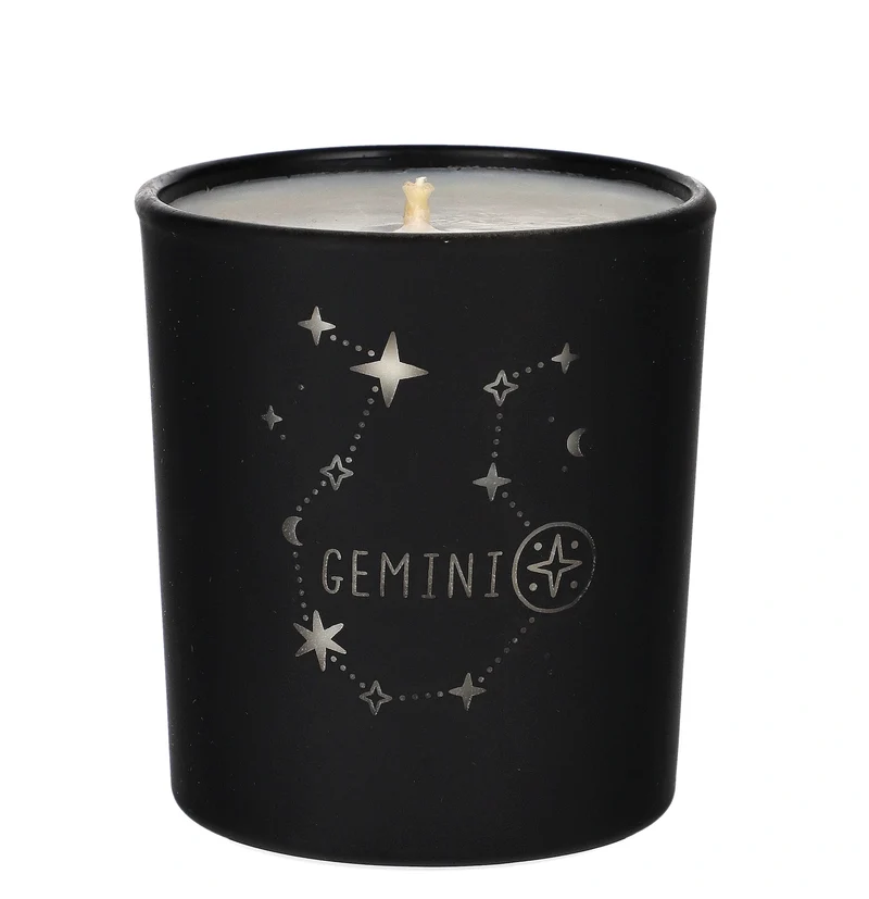 Gemini Zodiac Schwarz Duftkerze