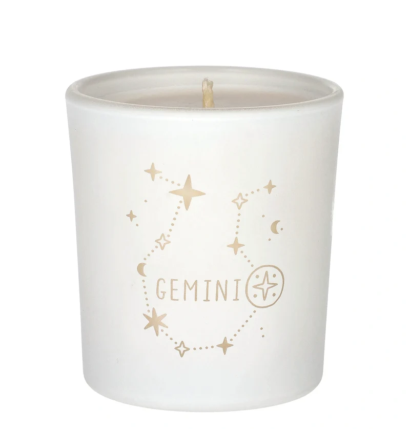 Gemini Zodiac Weiß Duftkerze