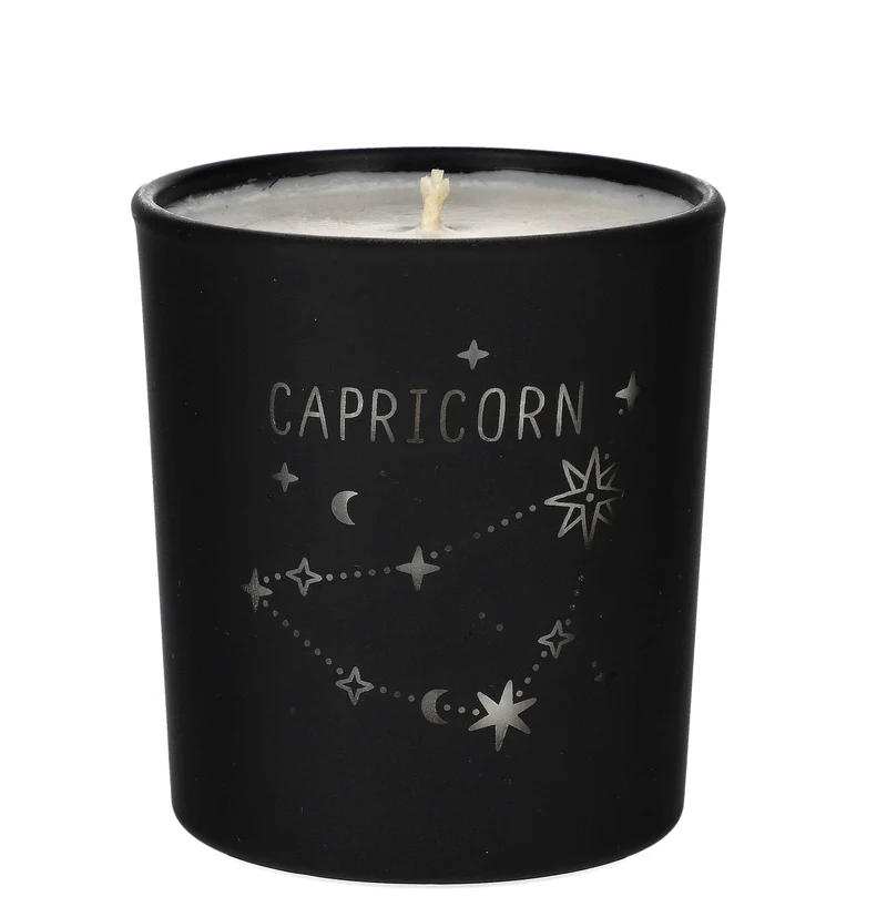 Capricorn Zodiac Schwarz Duftkerze