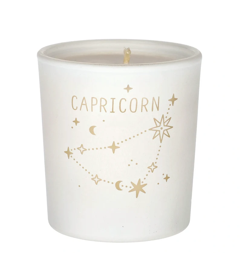 Capricorn Zodiac Weiß Duftkerze