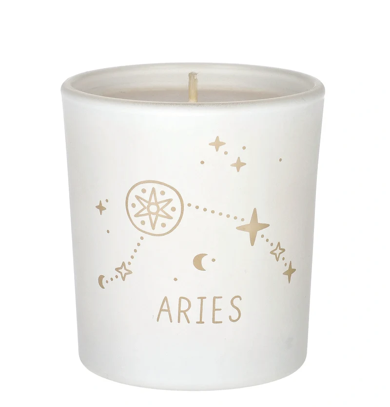 Aries Zodiac Weiß Duftkerze