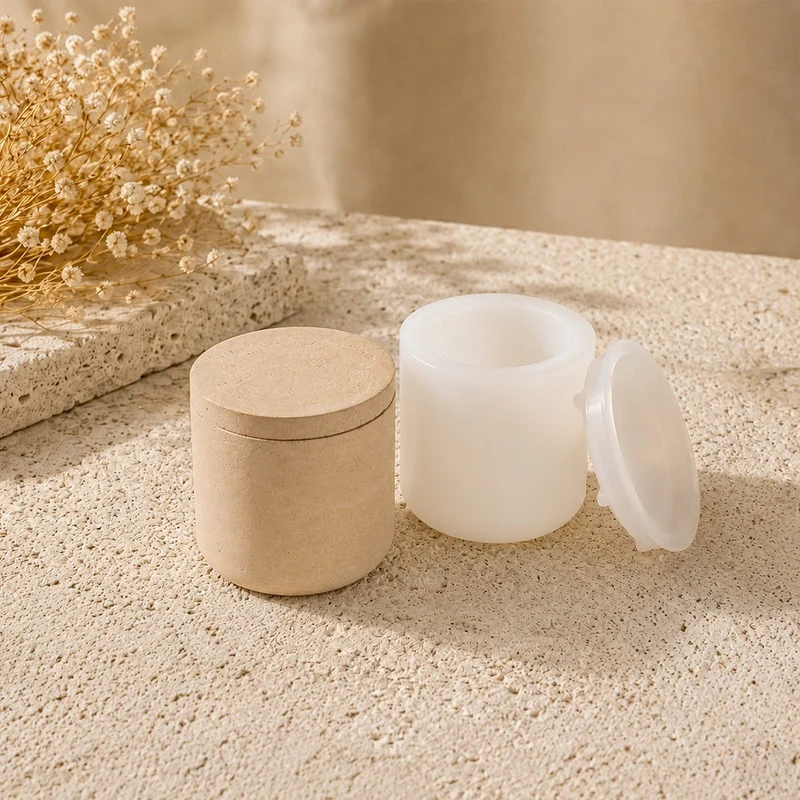 Moule Pot lisse S pour créations Jesmonite - Silicone