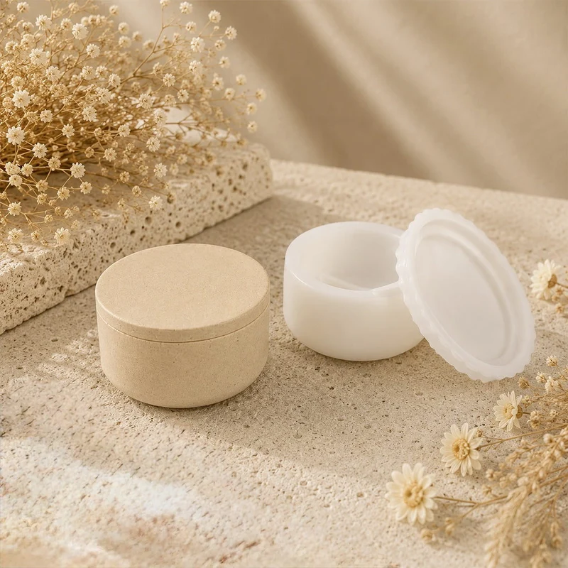 Moule Pot lisse M pour créations Jesmonite - Silicone