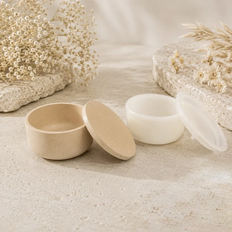Moule Pot lisse M pour créations Jesmonite - Silicone