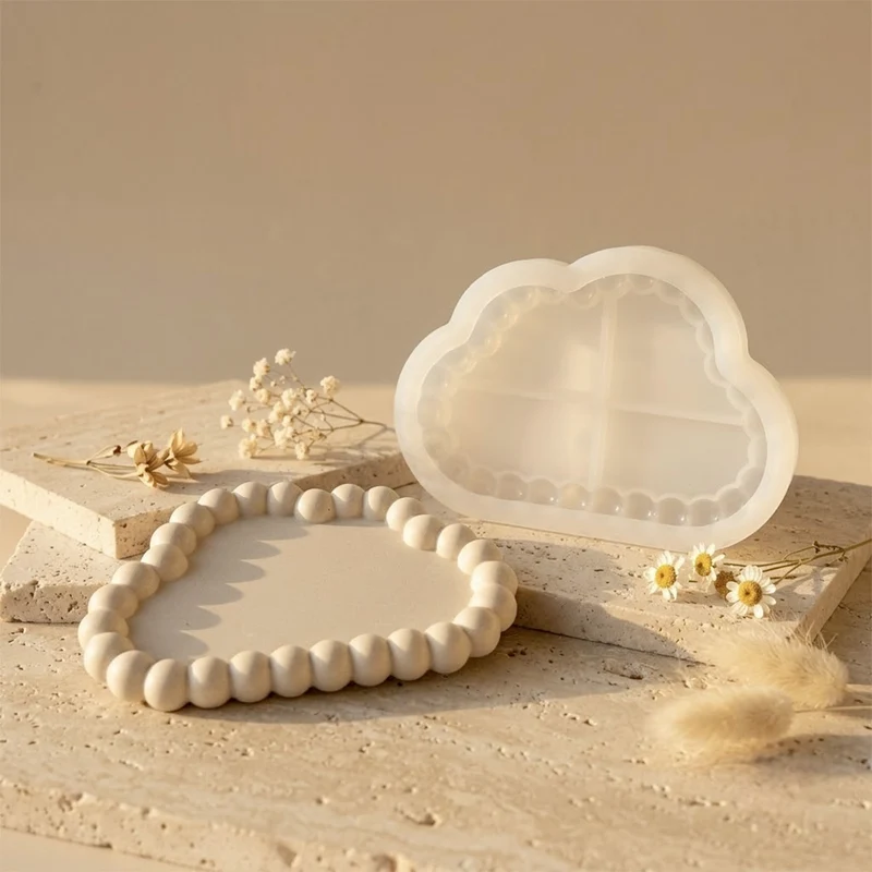 Moule Plateau bubble nuage pour créations Jesmonite - Silicone