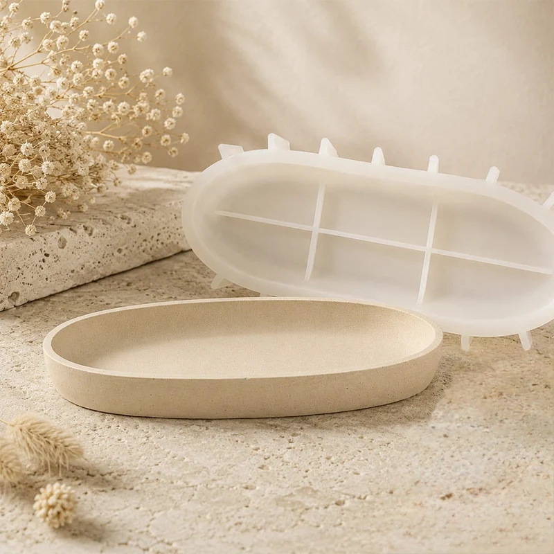 Moule Ellipse pour créations Jesmonite - Silicone