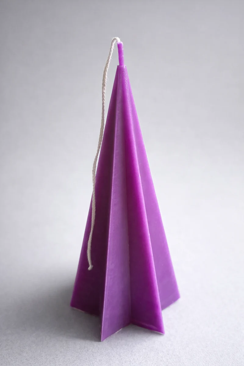 Stampo candele piramide a 6 punte, base 100 h 200 mm, in policarbonato