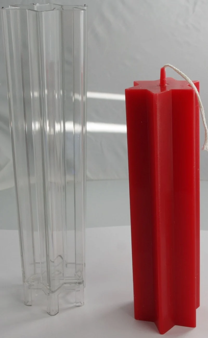Stampo candele a stella, 60 x 60 - h 200 mm, in policarbonato