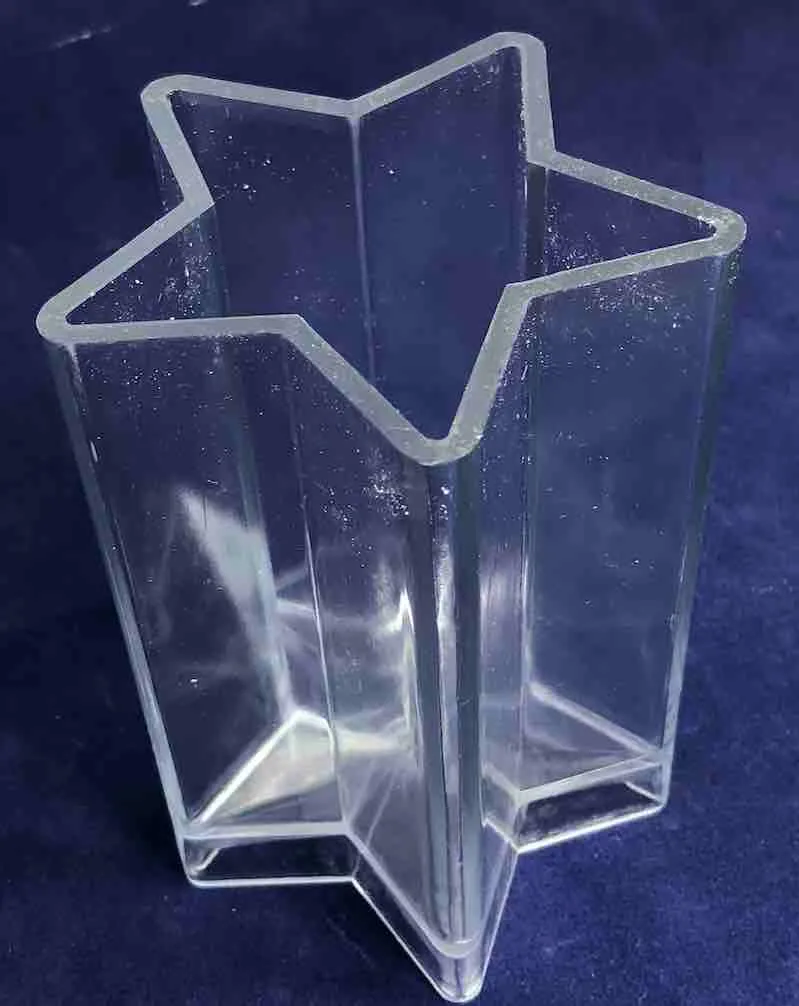 Stampo candele a stella 5 punte, l. 75 h 110 mm, in policarbonato