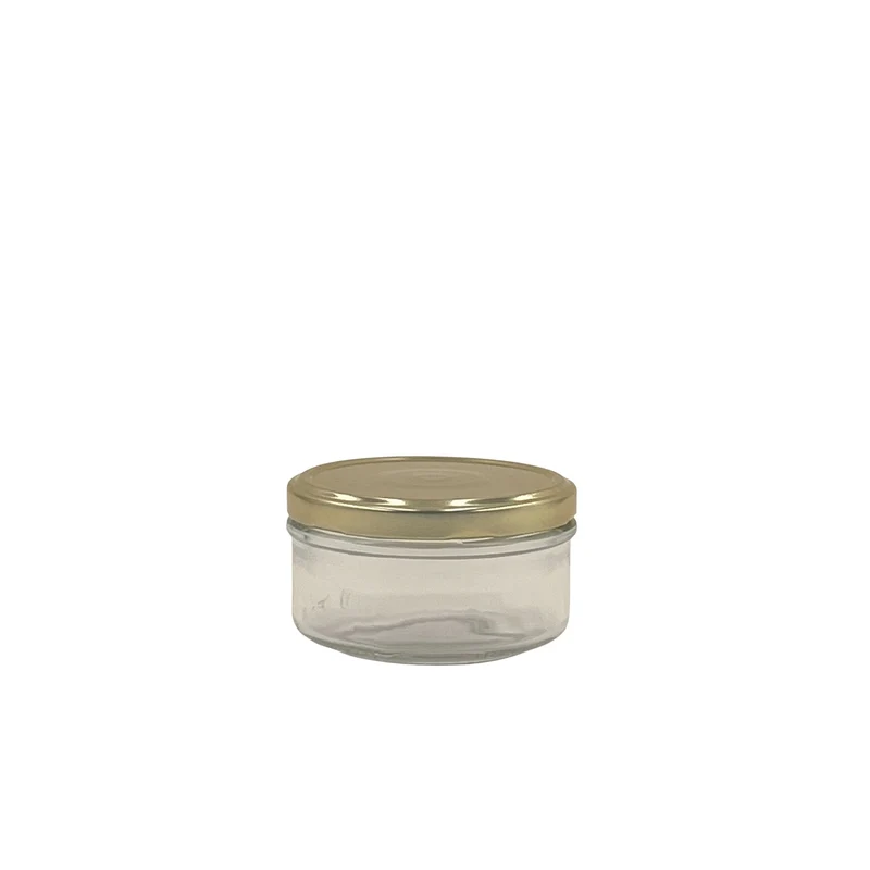 Verrine avec couvercle doré 190 ml / bougie 115 g
