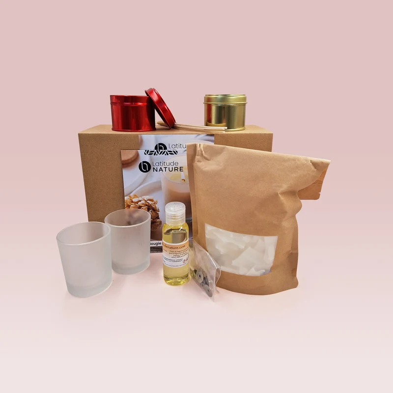 Kit DIY de fabrication de bougie parfumée - Parfums d'hiver