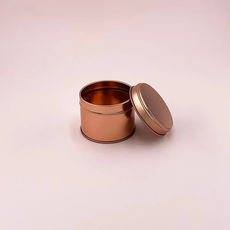 Boîte métallique cuivrée avec couvercle 100 ml
