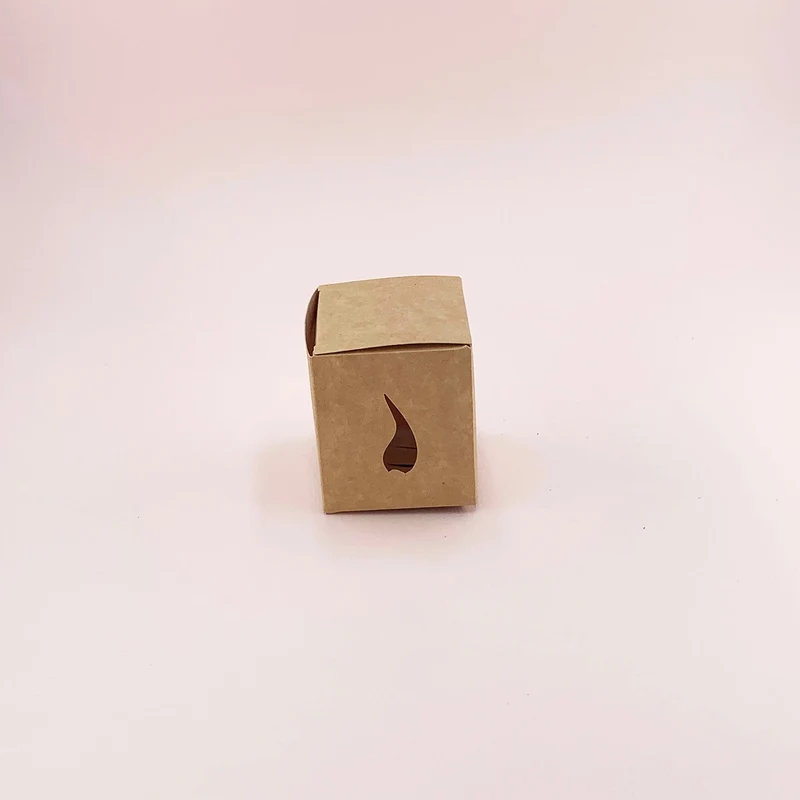 Boîte kraft pour bougie avec découpe flamme (75 g)