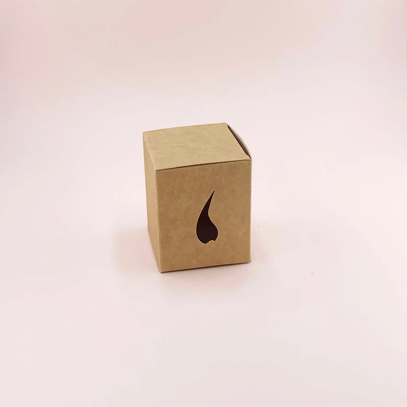 Boîte kraft pour bougies avec découpe flamme (150 g)