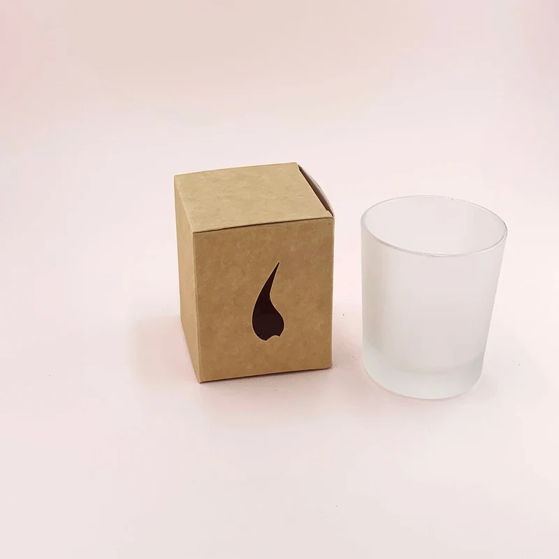 Boîte kraft pour bougies avec découpe flamme (150 g)
