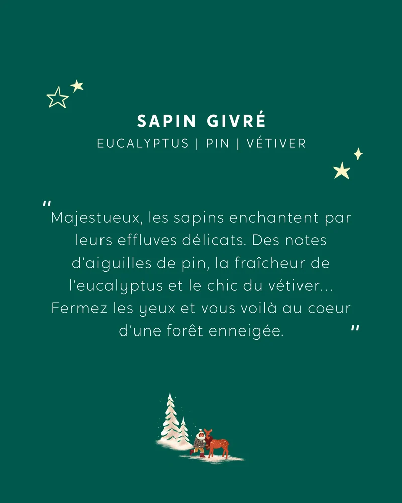 Petite bougie parfumée Sapin Givré