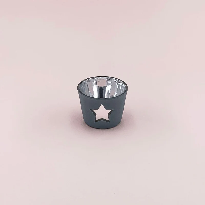 Verre miroir gris étoile 50 ml / bougie 37 g