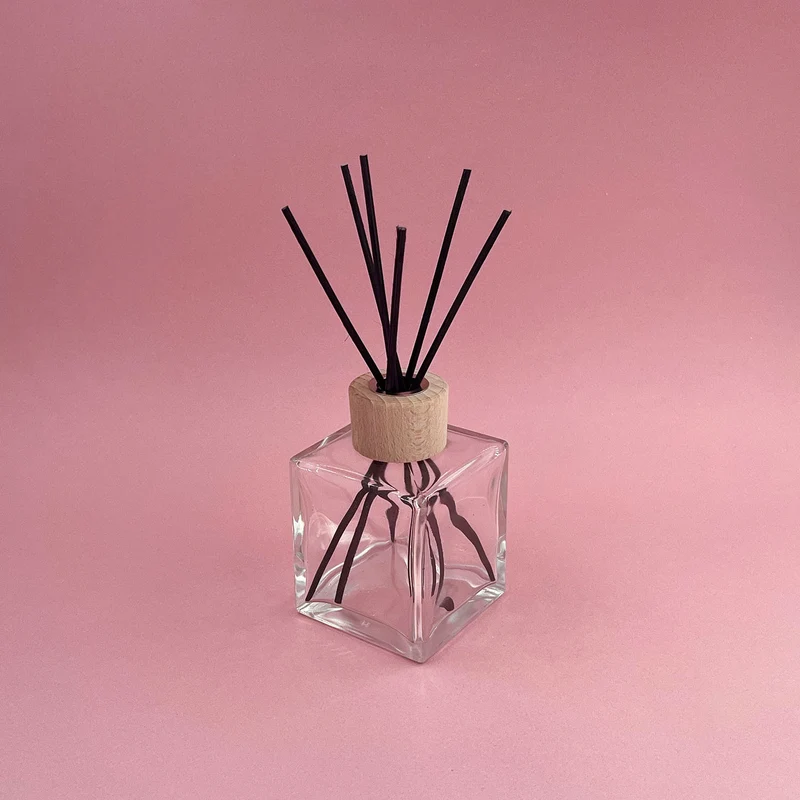 Diffuseur cube avec bague en bois 250 ml