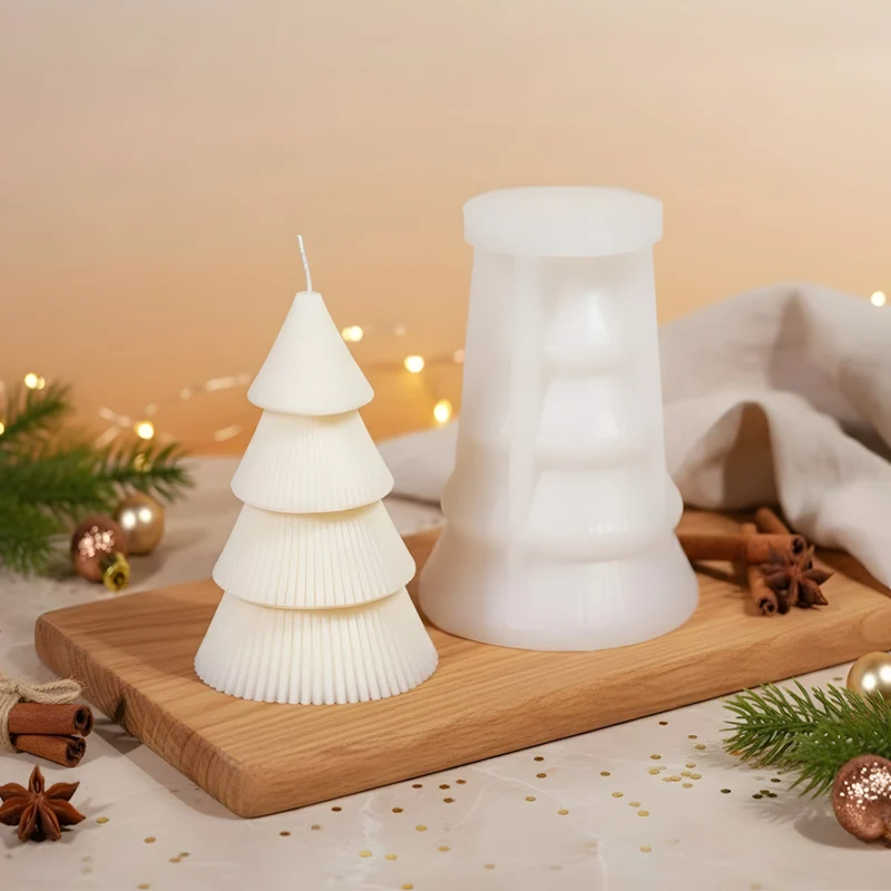 Moule bougie Sapin droit - Silicone