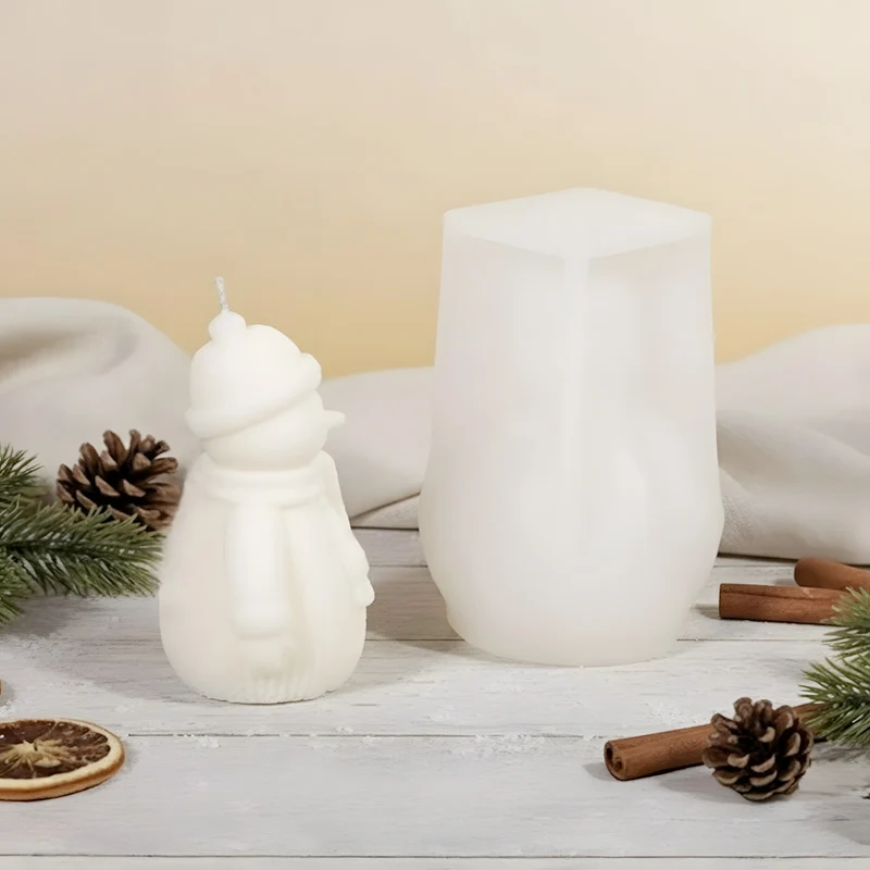 Moule bougie Bonhomme de neige - Silicone