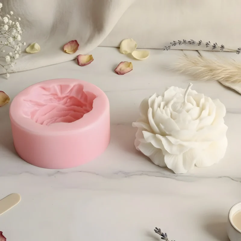 Moule bougie grande Pivoine - Silicone