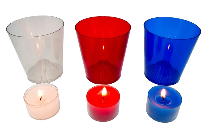 Flambeaux per processione - colore blu - Confezione da 36 pezzi