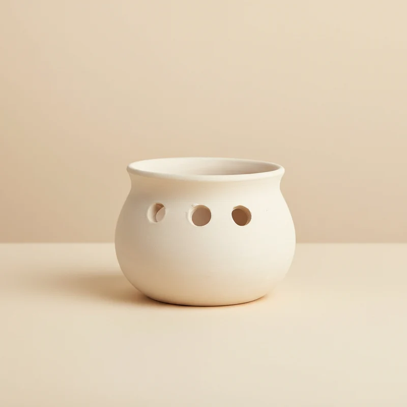 Contenitore in terra cotta per candele con sabbia di cera / candle sand