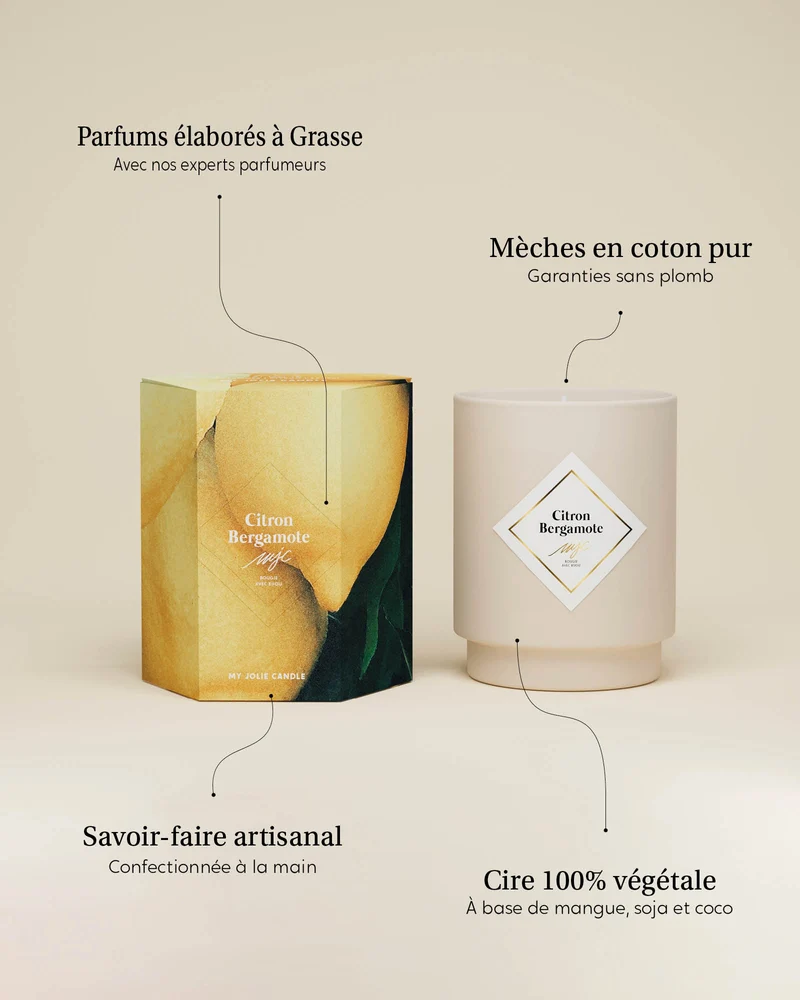 Bougie bijou Citron Bergamote