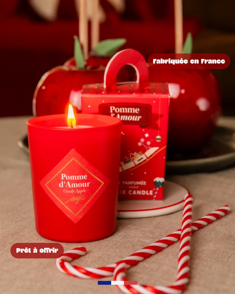 Petite bougie parfumée Pomme d'Amour