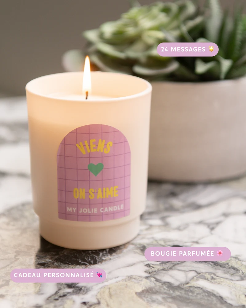 Bougie parfumée "Viens on s'aime"